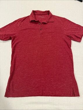Hawker Rye Men’s Medium Red Heather Polo Shirt Short Sleeve Casual